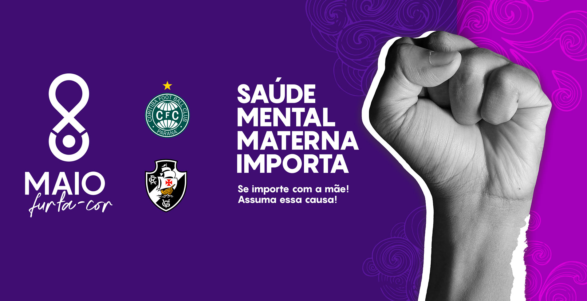 Coritiba e Vasco realizam a��o em prol da sa�de mental materna