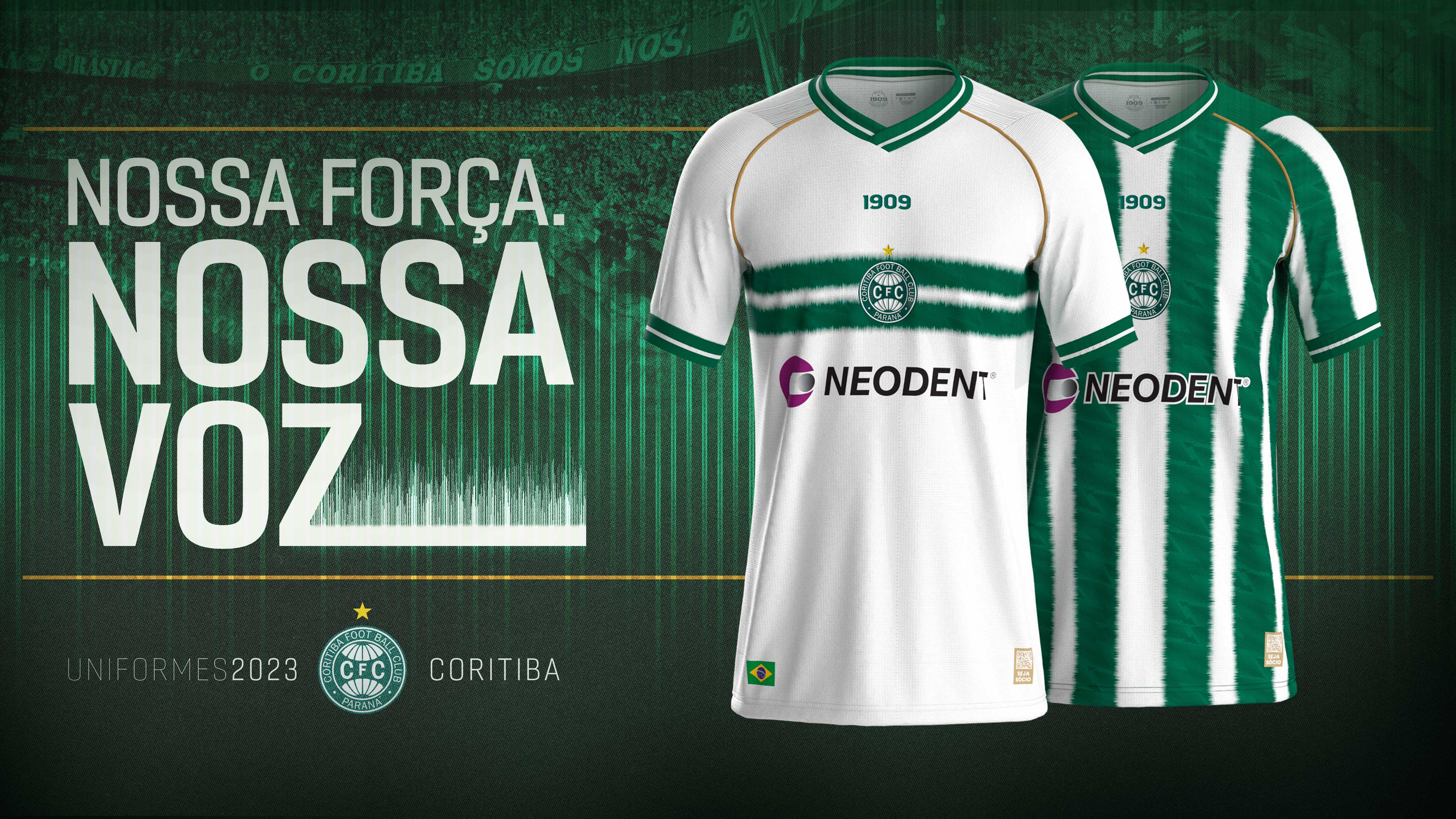 Novo uniforme do Coritiba faz alus�o ao som e � for�a da torcida coxa-branca