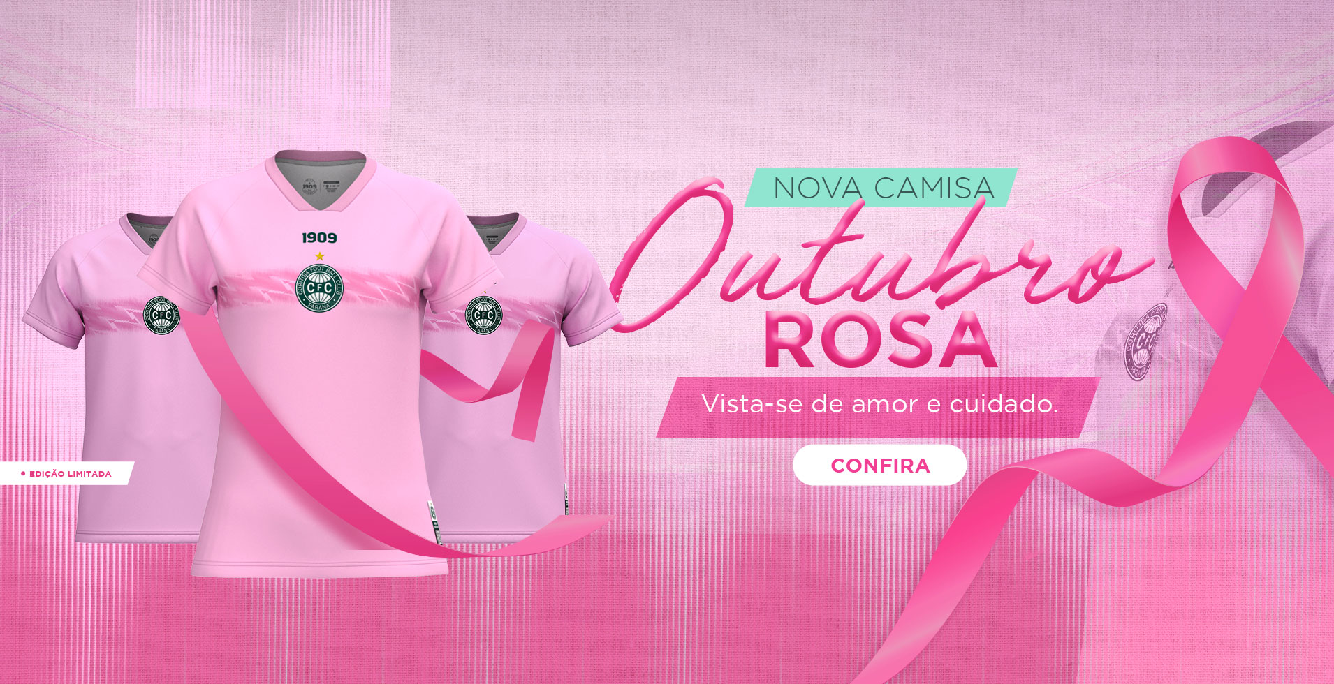 Coritiba e Sou 1909 lan�am camisa do Outubro Rosa