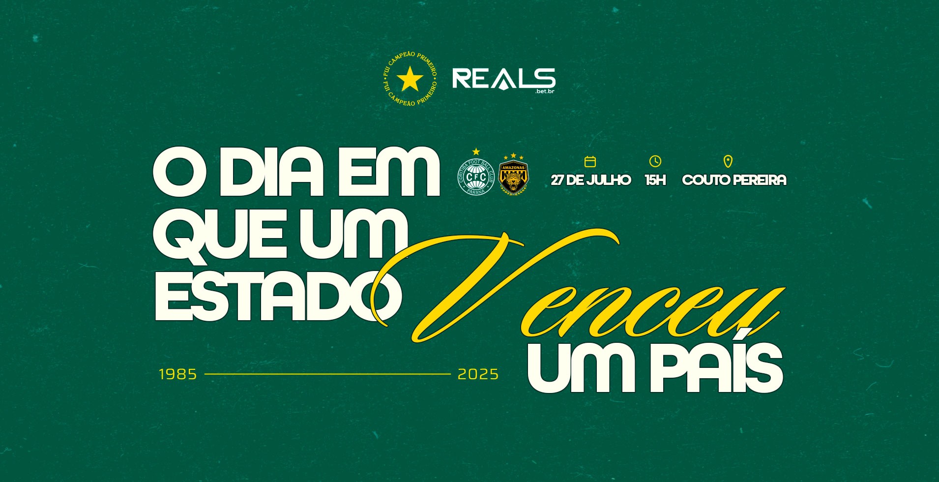 Coritiba e Reals prestam homenagem aos campe�es brasileiros de 1985    