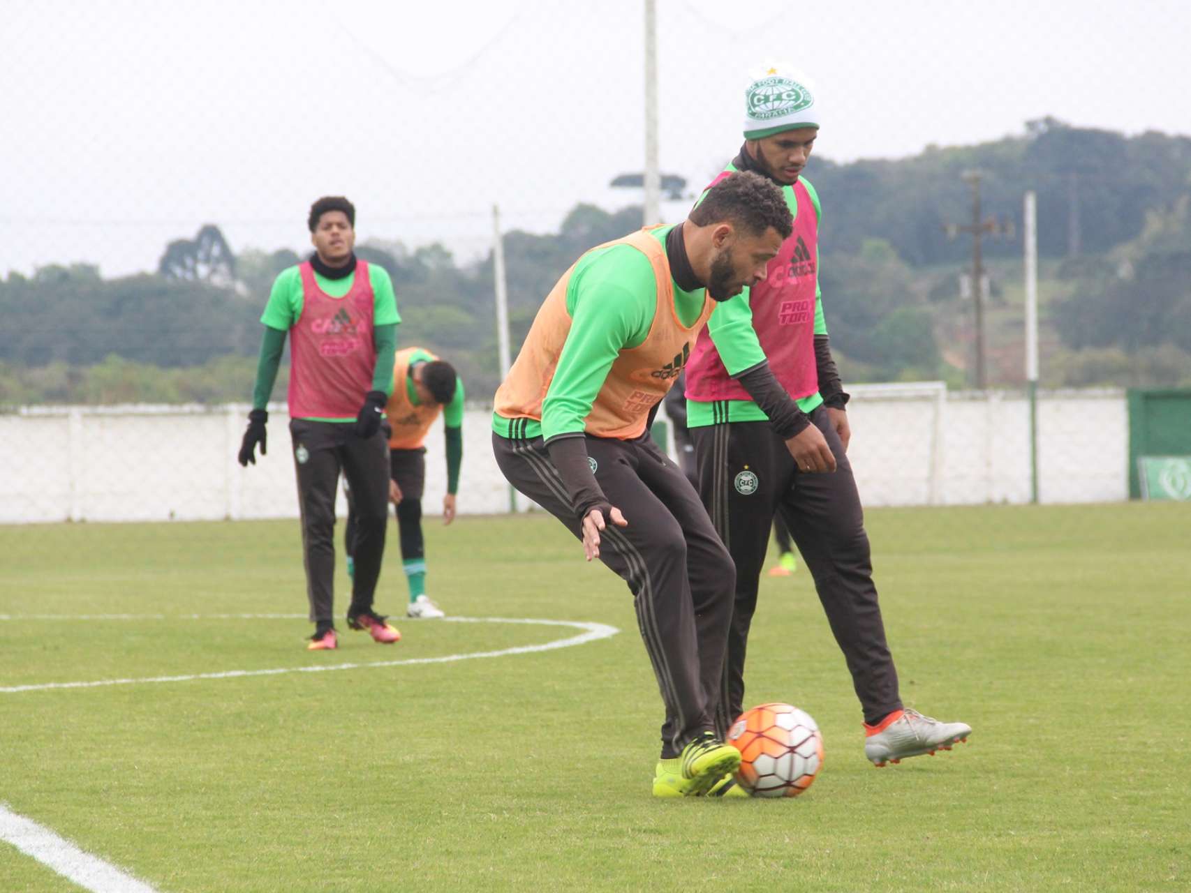 Fotos do treino da manh�