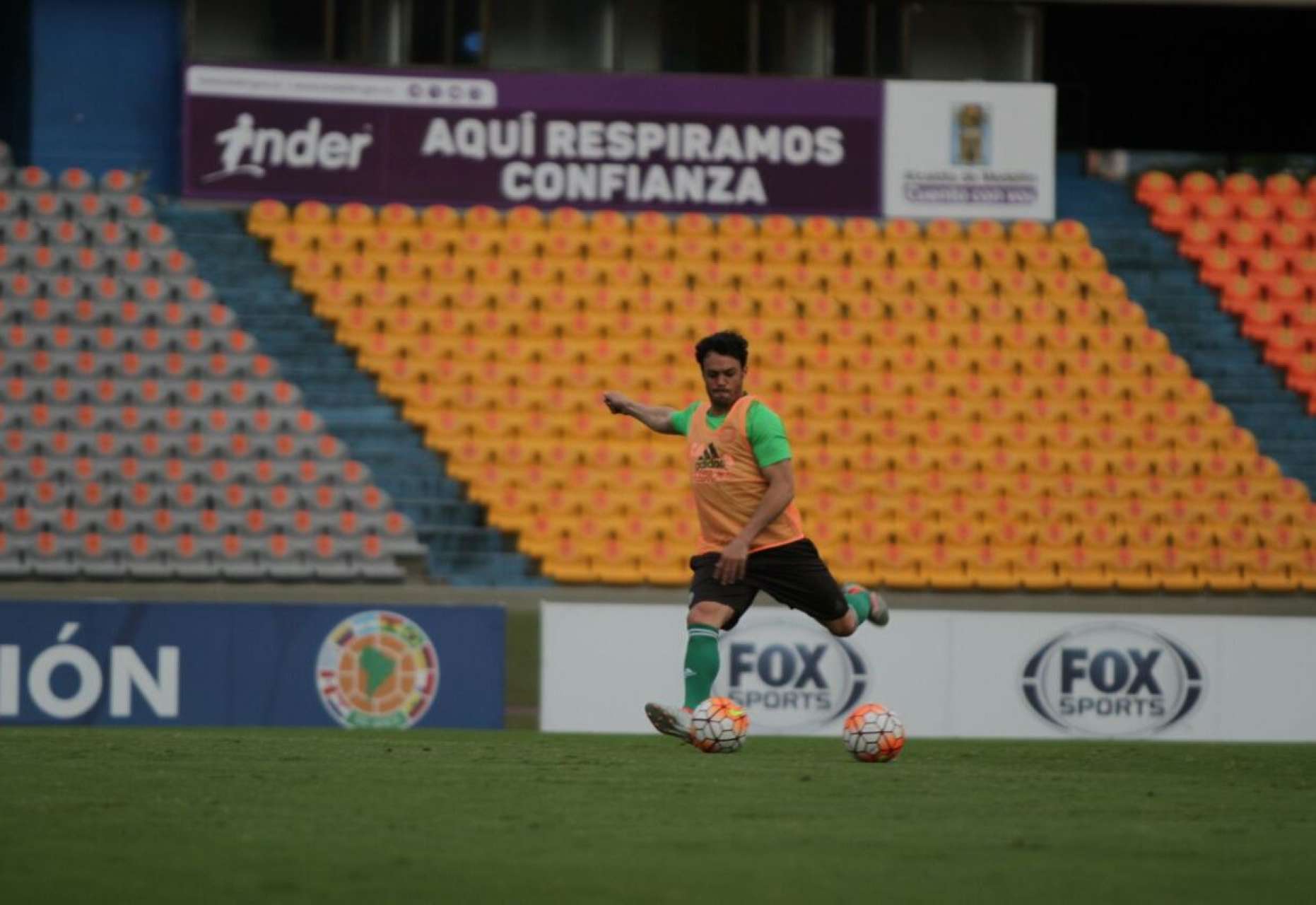 Fotos do treino na Col�mbia