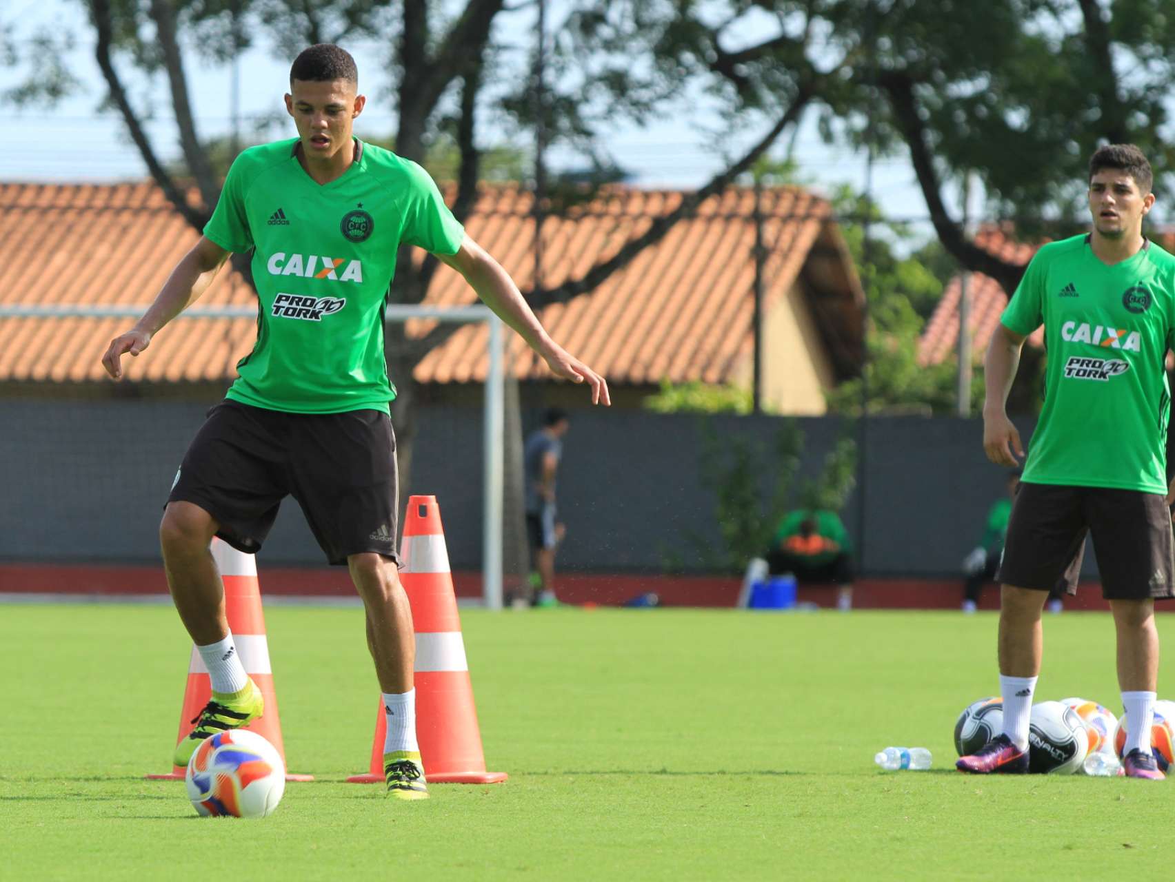 Fotos do treino da manh�