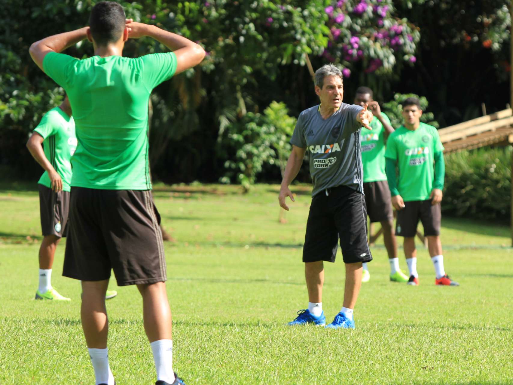 Elenco alviverde realiza sess�o dupla de atividades
