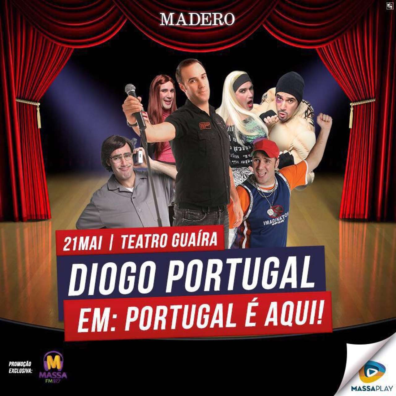 Desconto exclusivo no show de Diogo Portugal