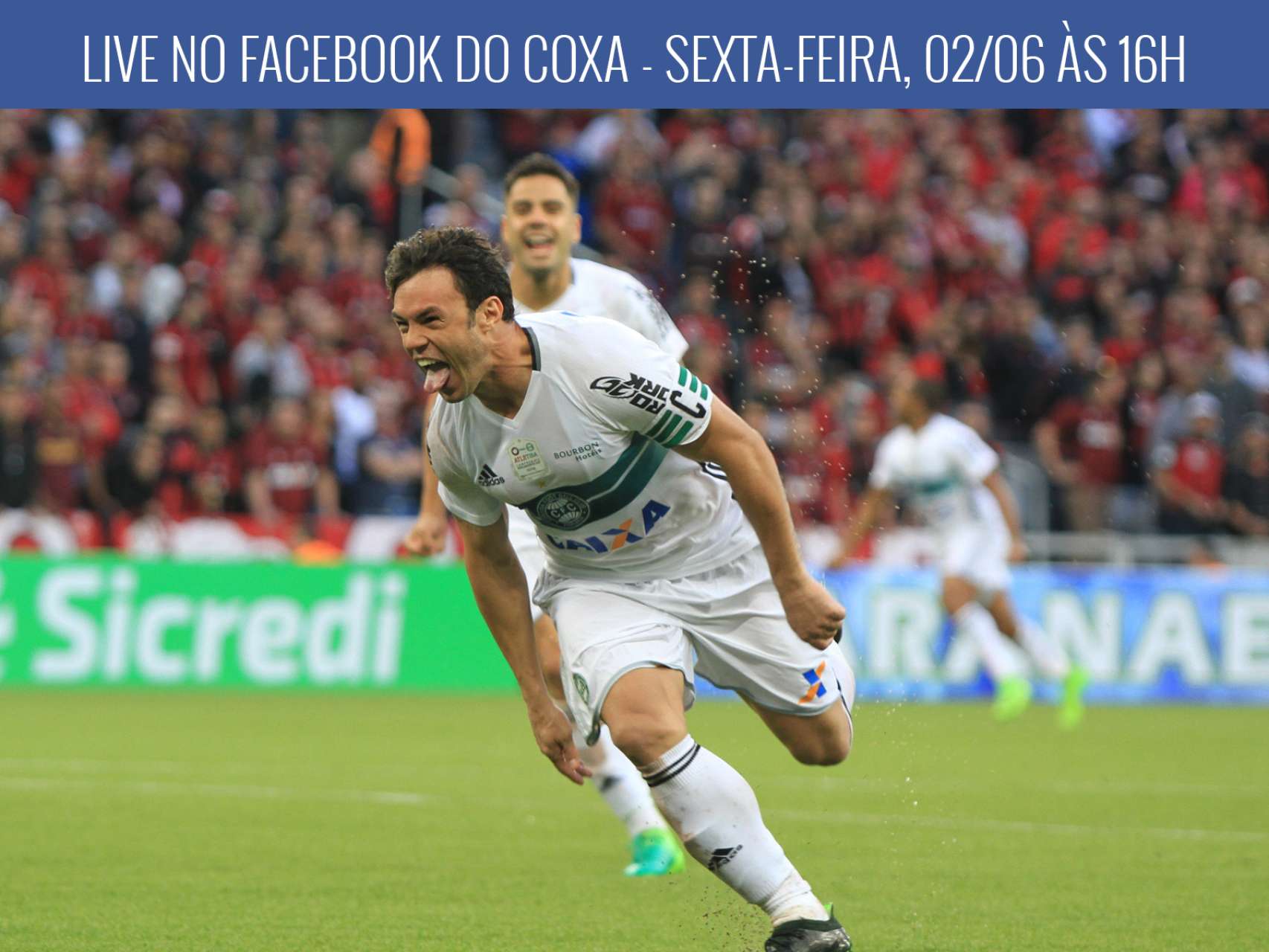 Kleber ao vivo no Facebook do Coxa