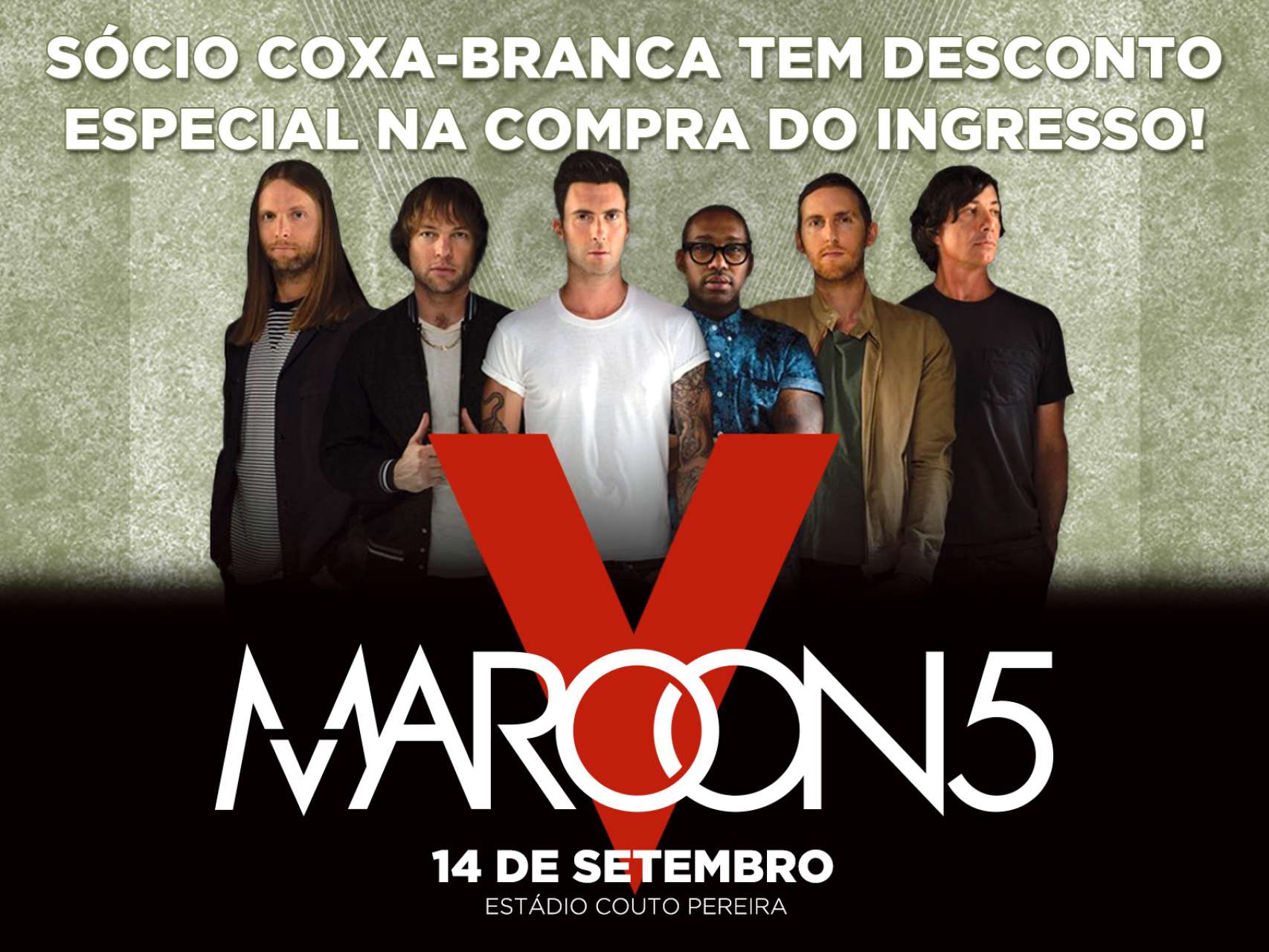 Promo��o Maroon 5 para s�cios do Coxa