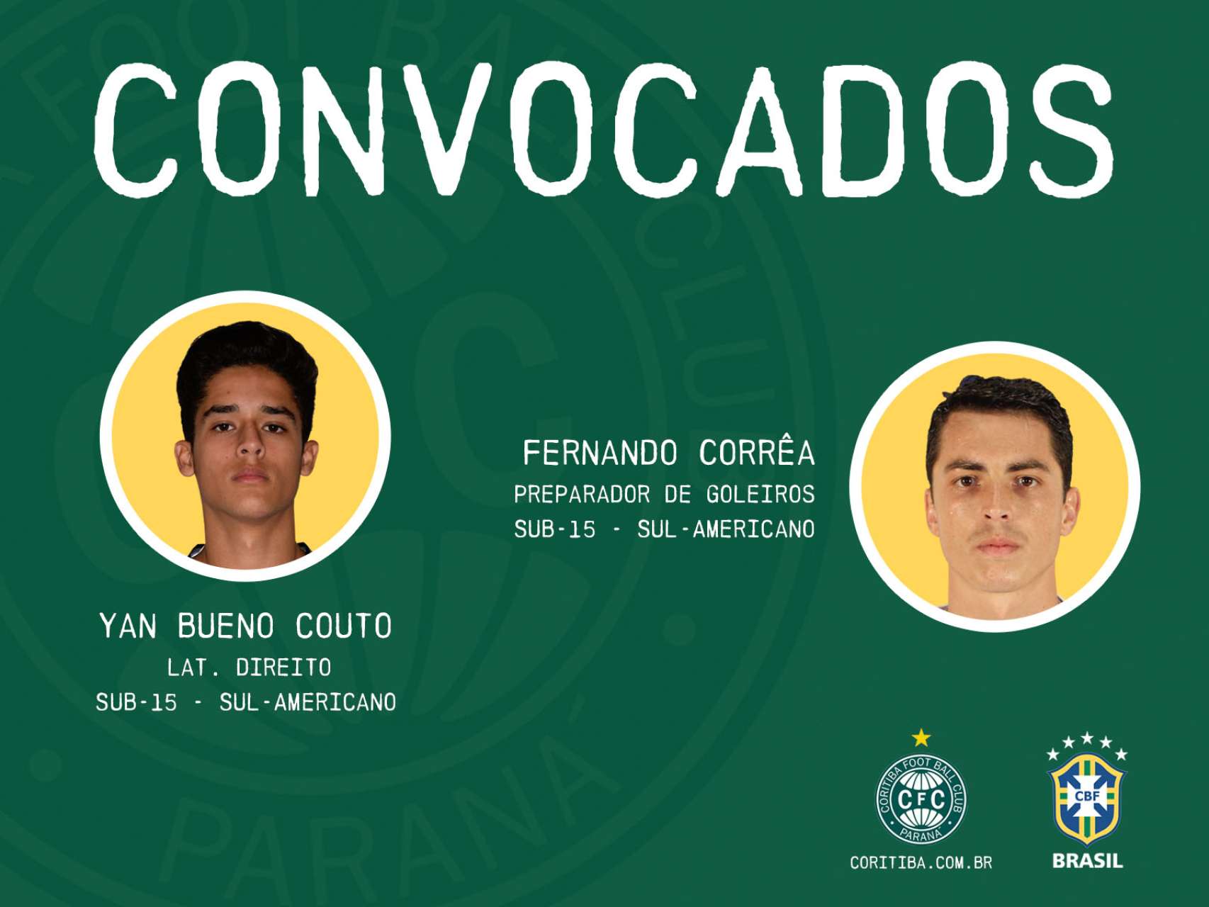 Coxa tem convocados para sele��o sub-15