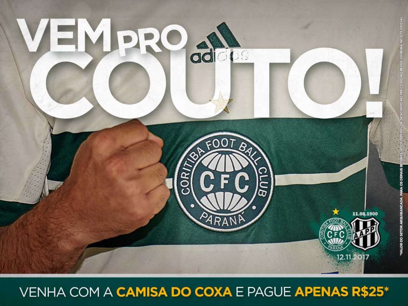 Camisa do Coxa = meia entrada! 