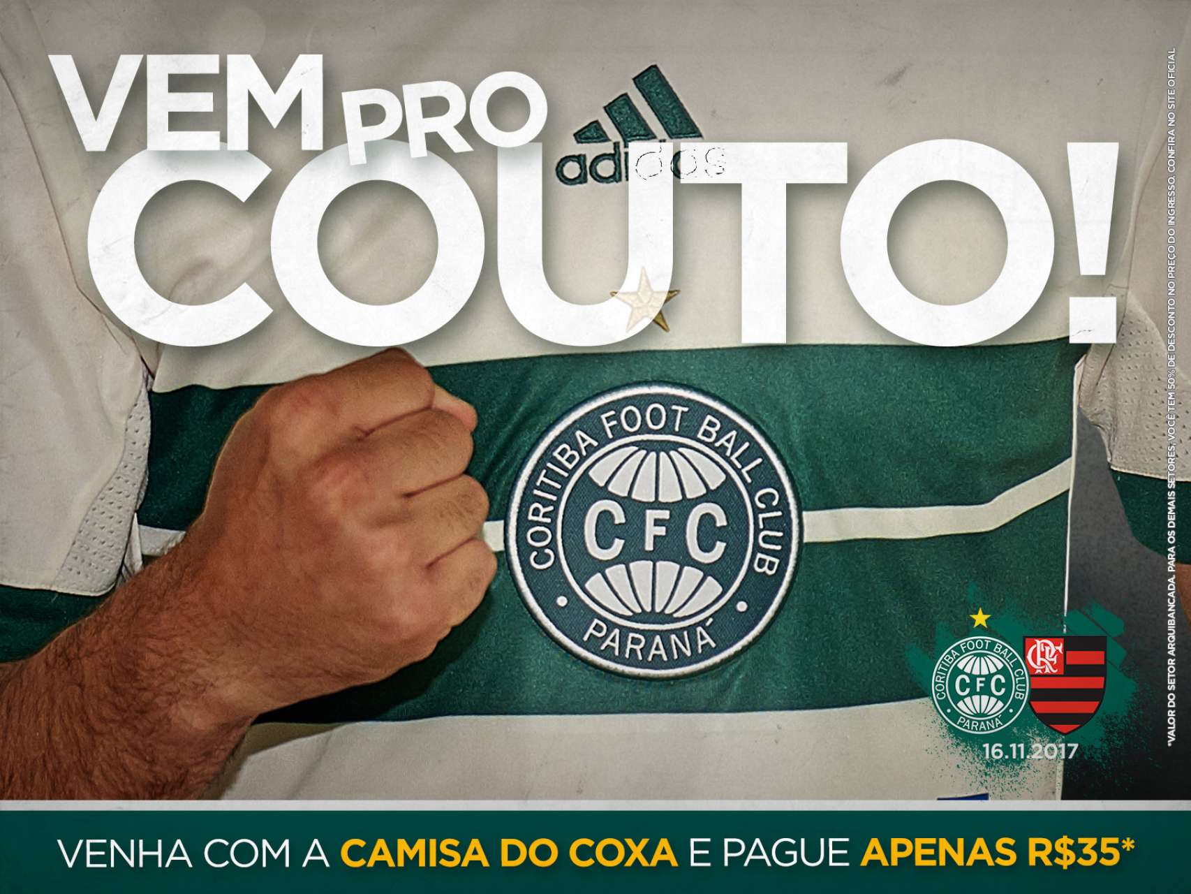 Camisa do Coxa = meia entrada!