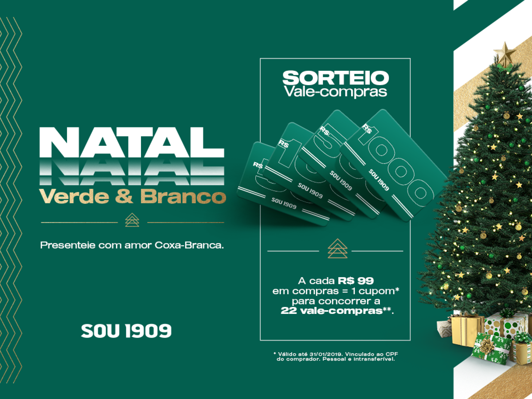 Concorra a vales-compras na Sou 1909