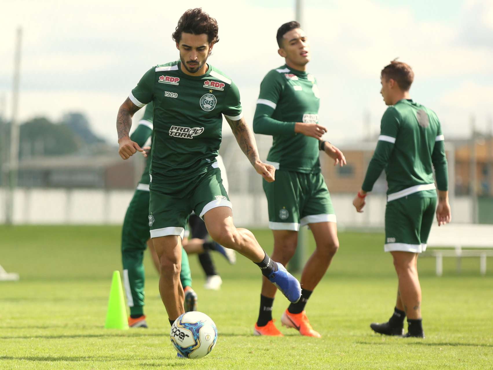 Fotos do treino da manh�