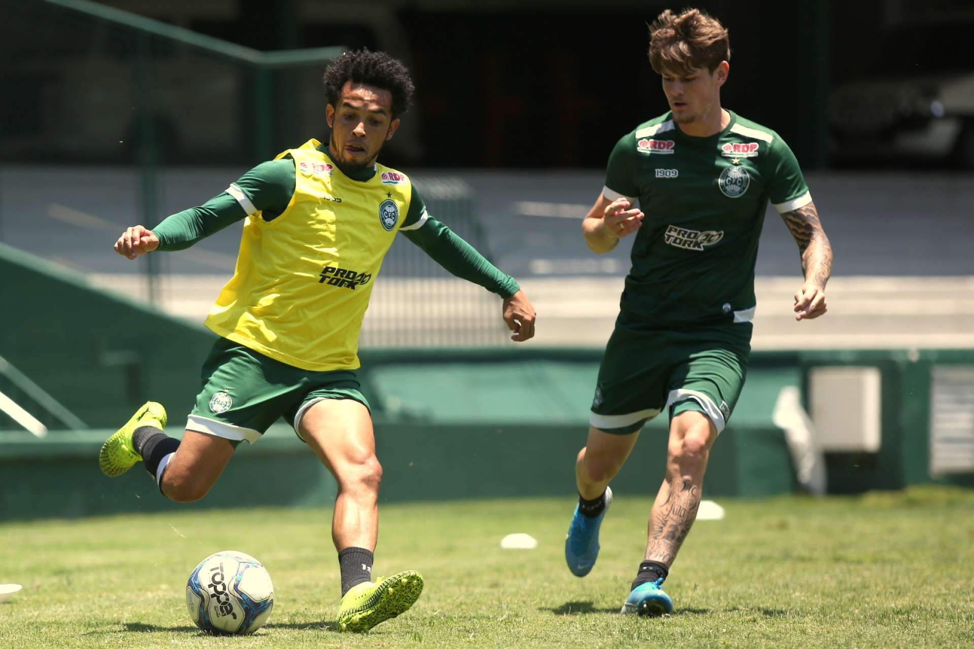 Imagens do treino no feriado