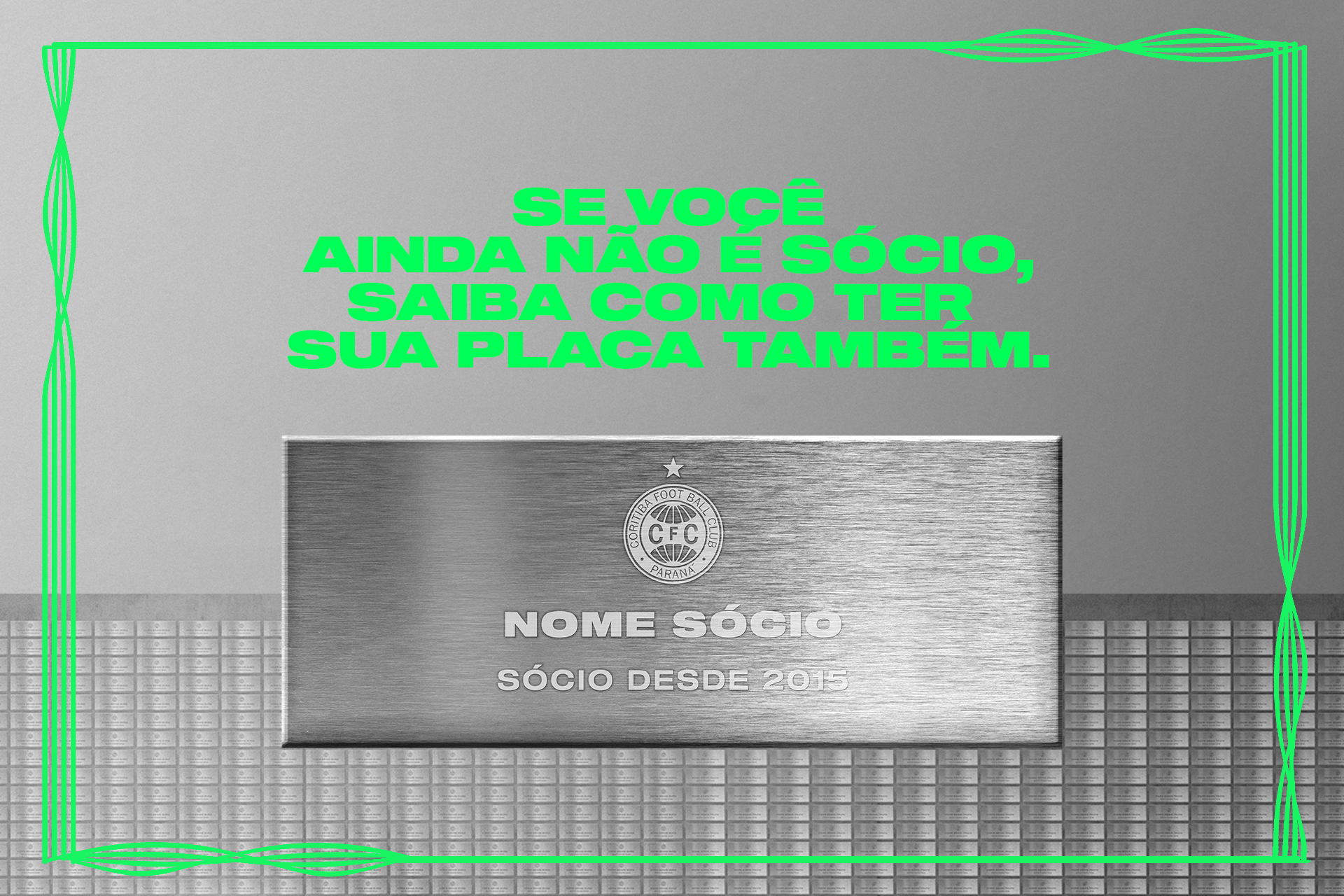 Garanta sua placa na galeria de s�cios