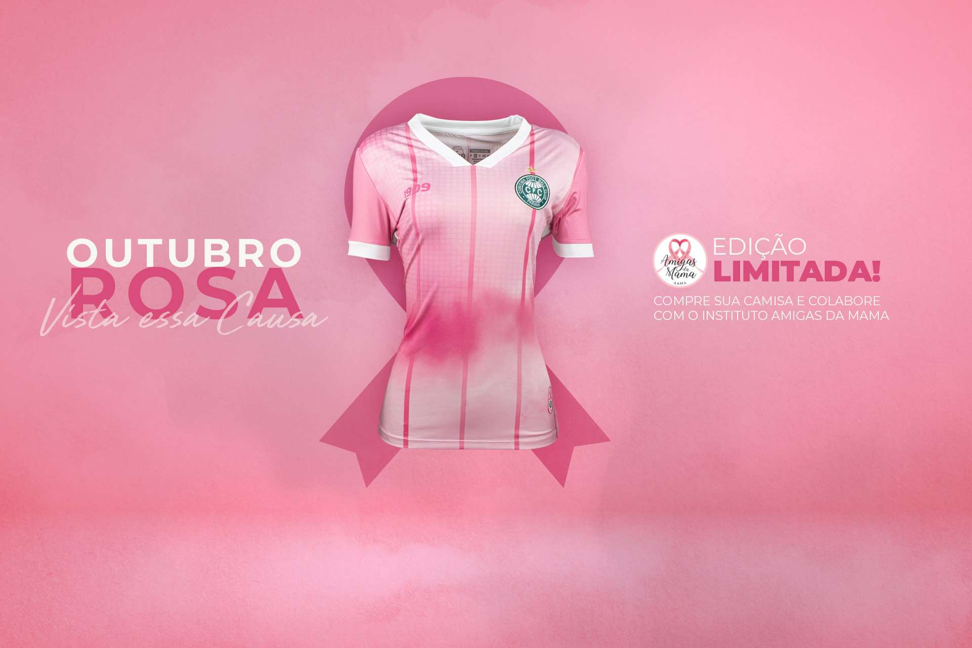 Camisa Outubro Rosa nas lojas Sou 1909