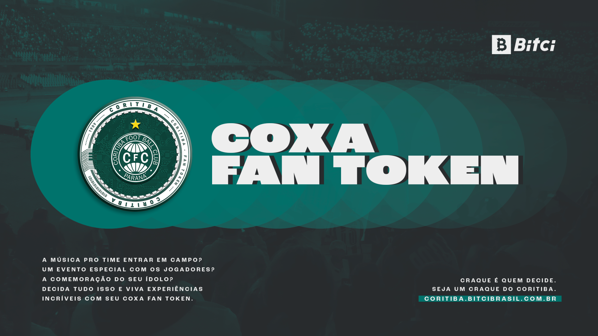 Coritiba e a Bitci Brasil vende quase 1,5 milh�o de unidades do fan token do Coxa em menos de uma semana
