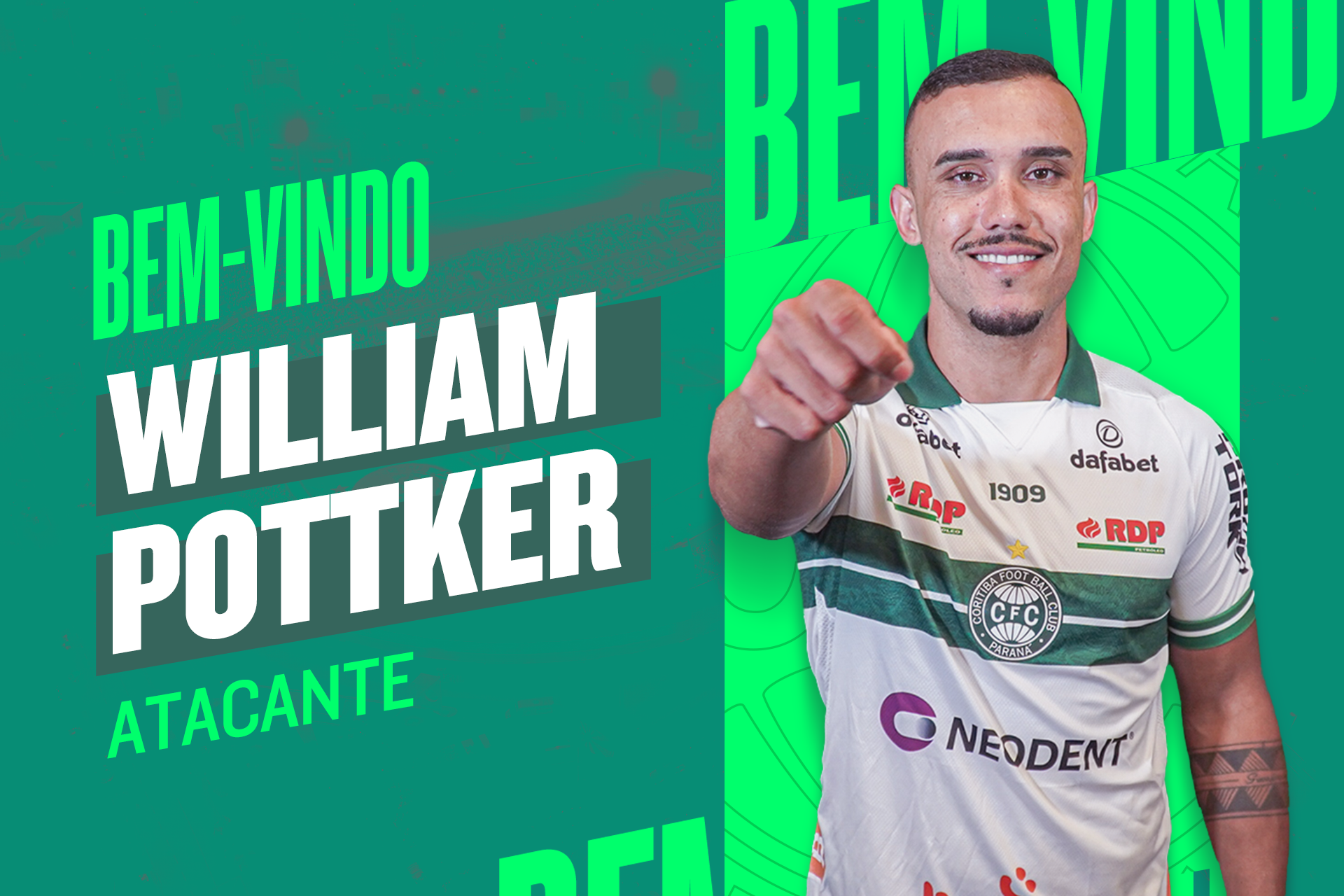 William Pottker � o novo refor�o do Coritiba
