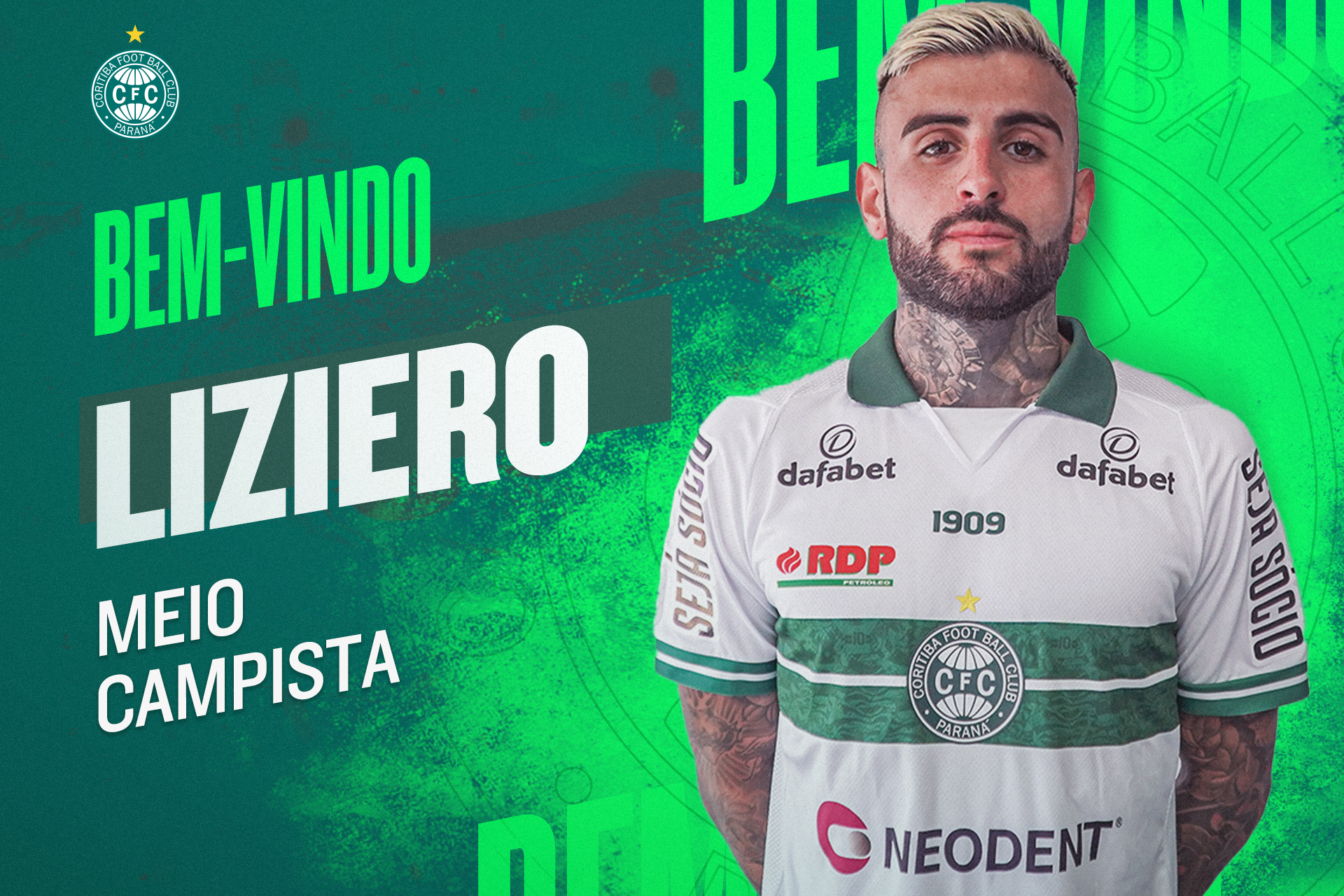 Liziero � o novo refor�o do Coritiba