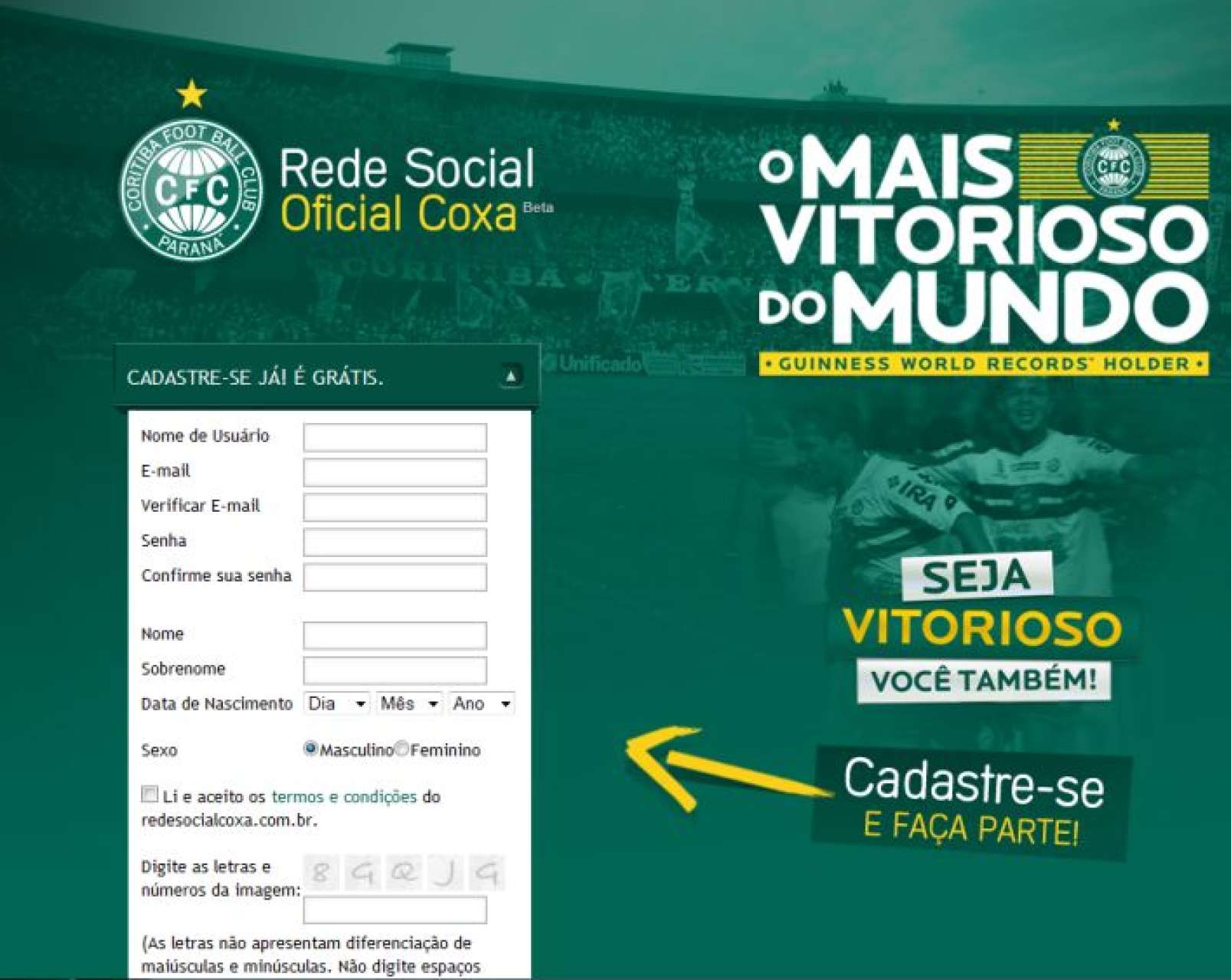 Rede Social Coxa est� no ar