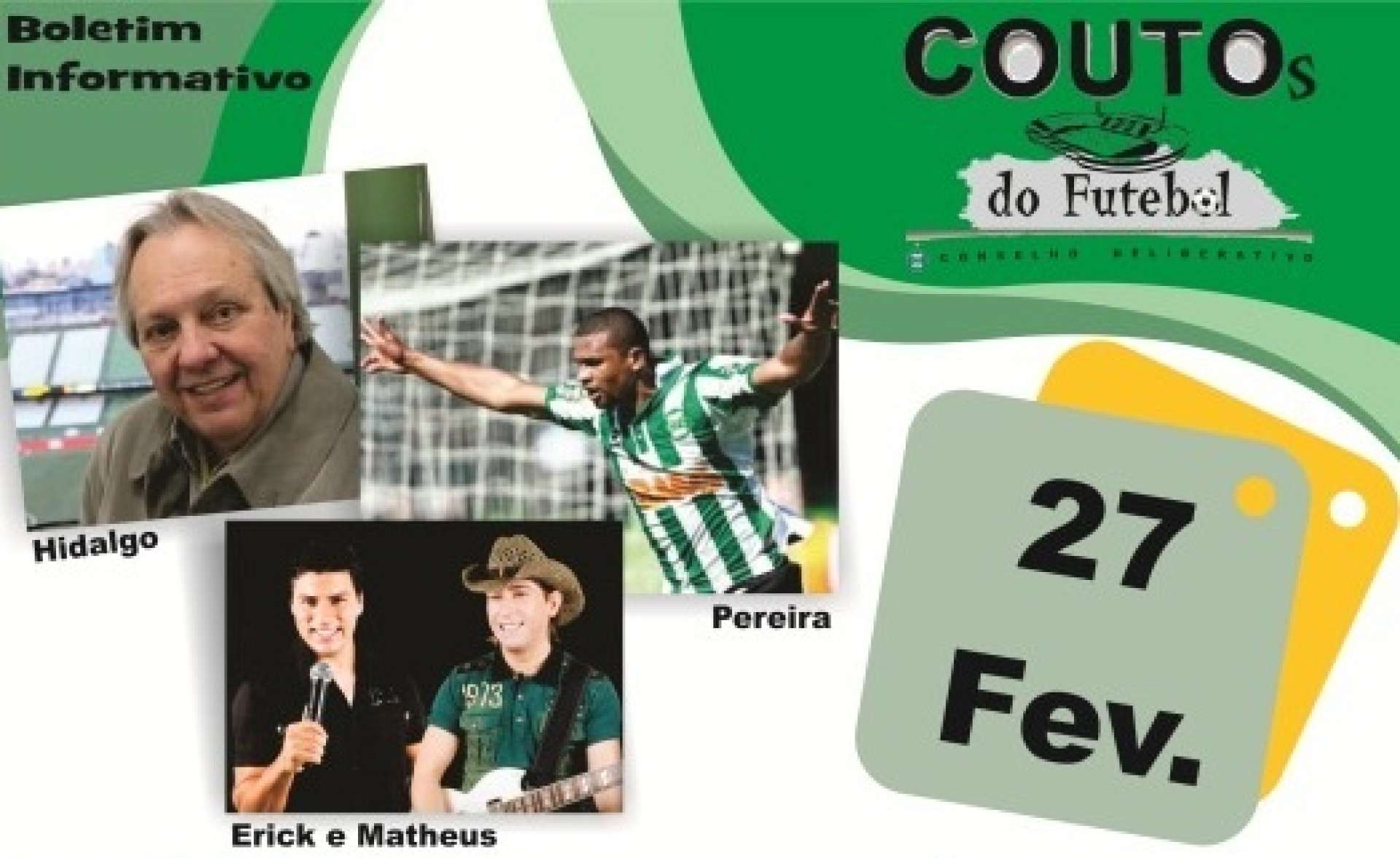 Coutos do Futebol acontece na noite de segunda-feira