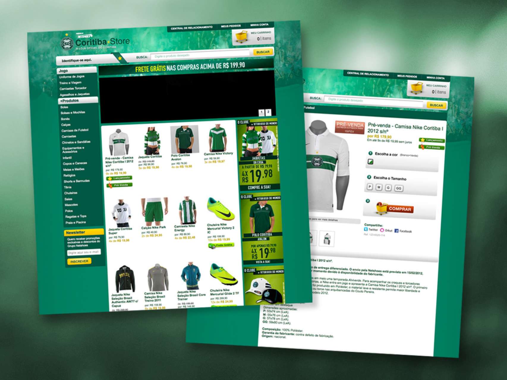 Coxa tem nova loja oficial virtual em parceria com a Netshoes