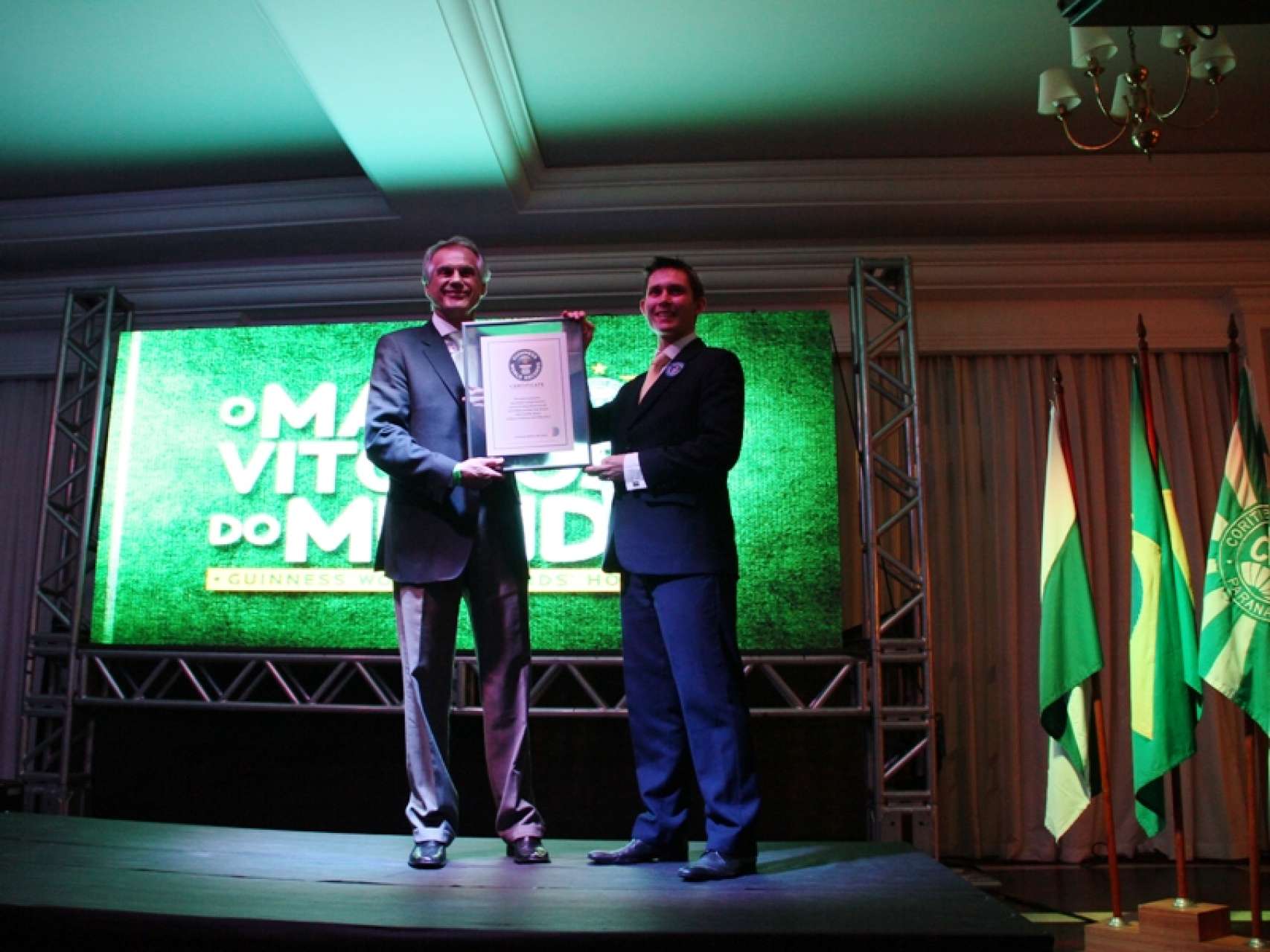 Guinness oficializa recorde mundial de vit�rias