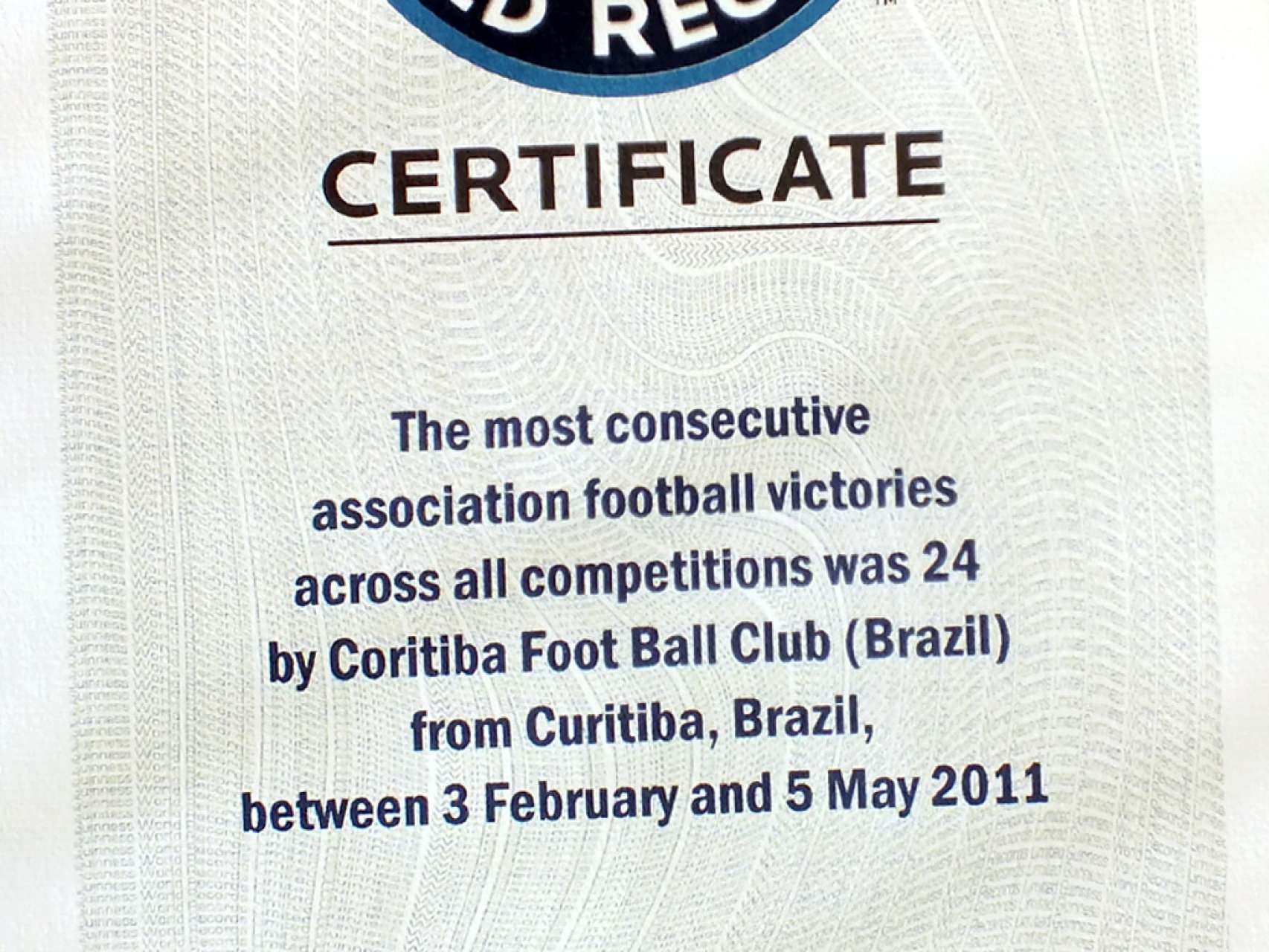 Entrega oficial do certificado do Guinnes ser� no jantar