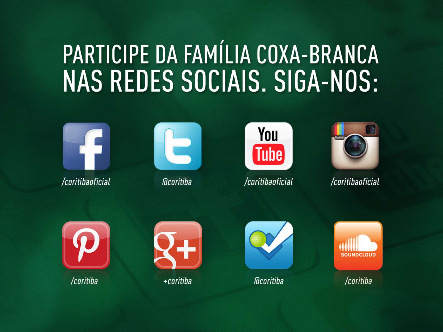 O Coxa nas redes sociais