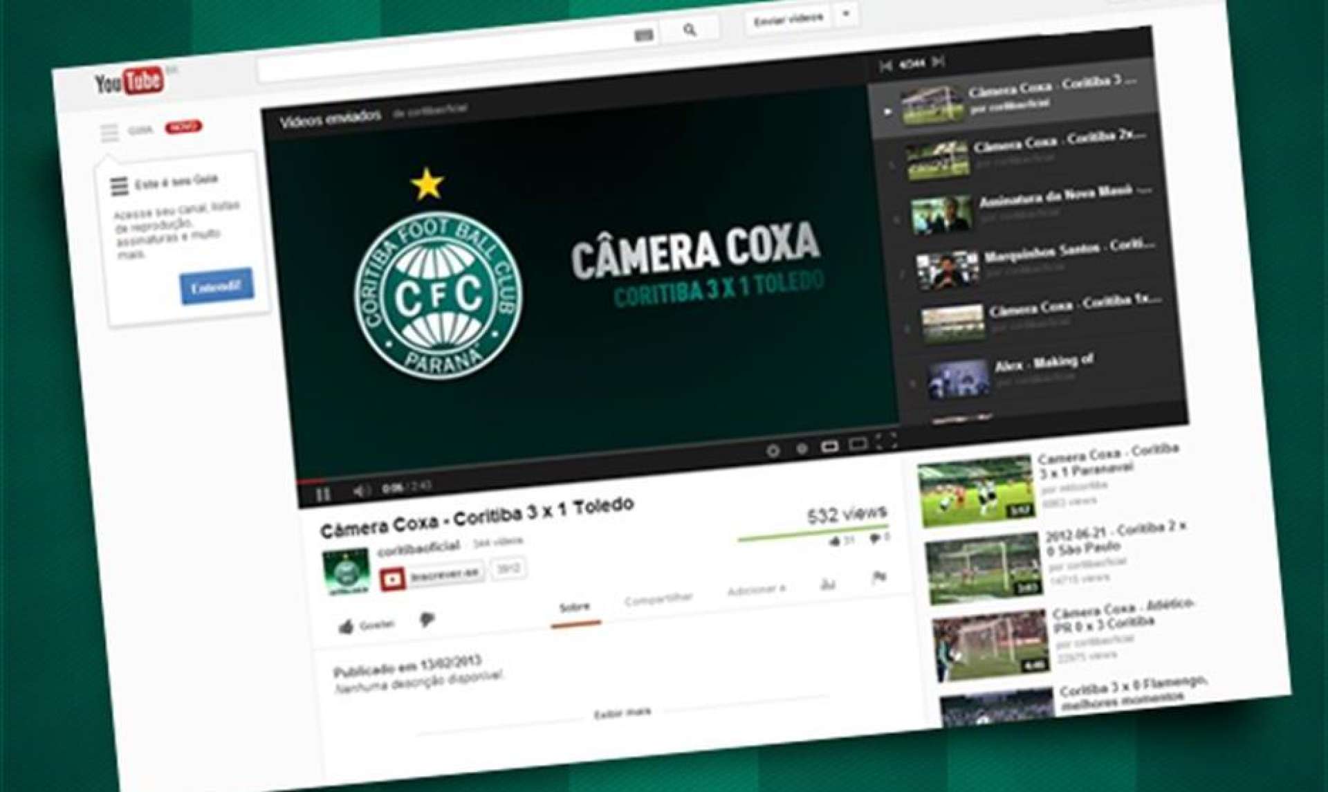 V�deos exclusivos no CoritibaOficial