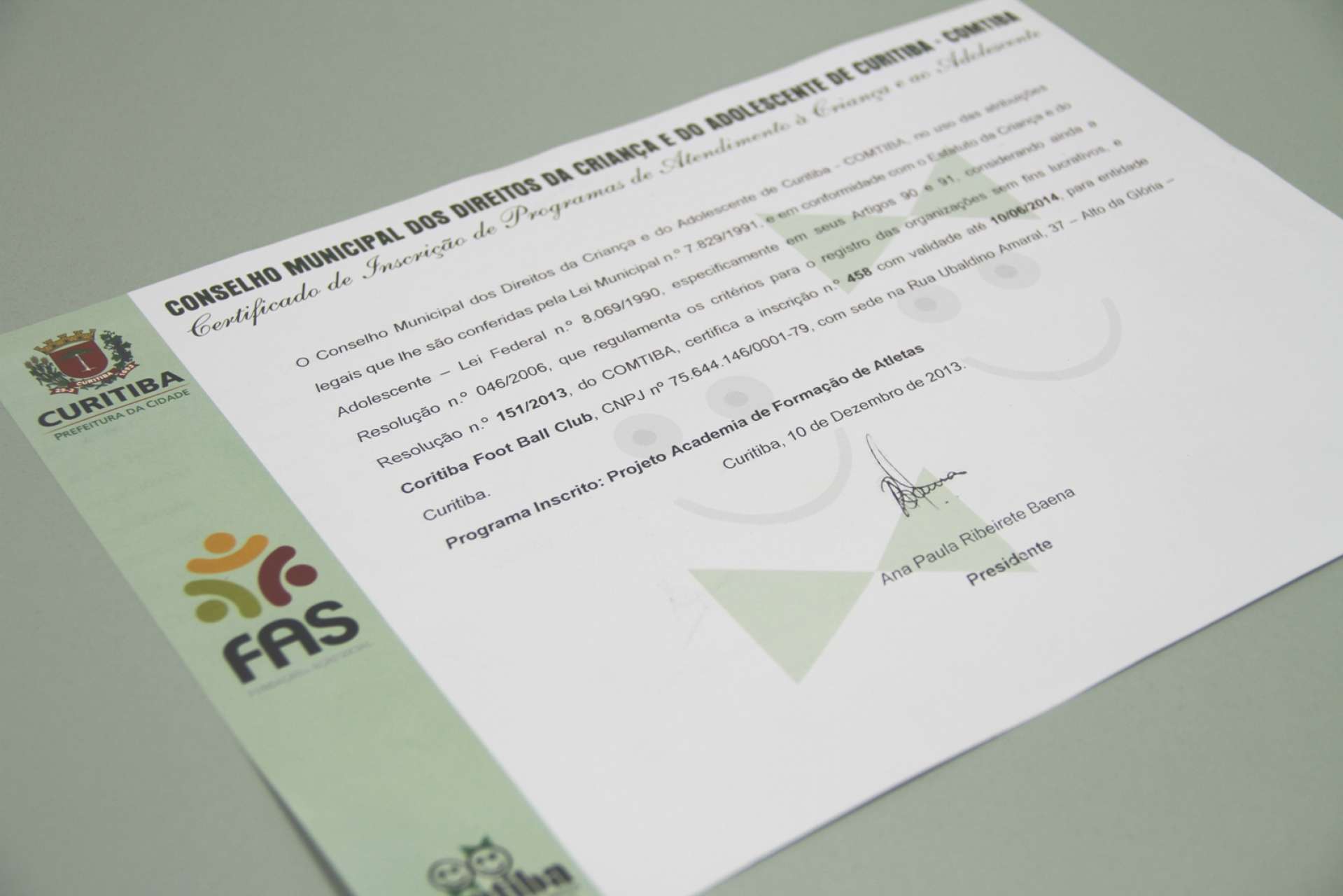 Forma��o de atletas reconhecida
