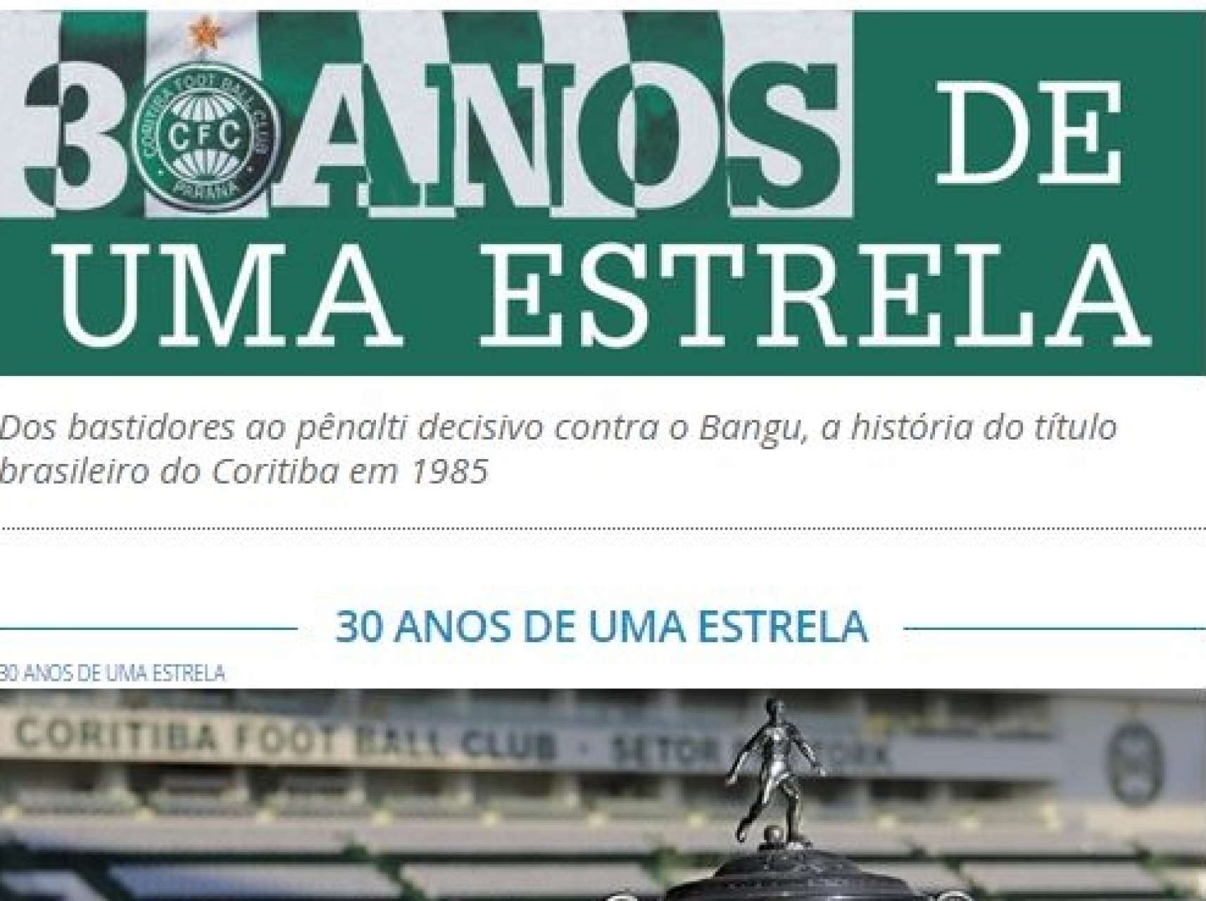 30 anos de uma estrela