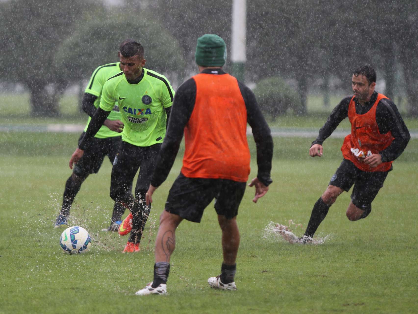 Treino sob chuva
