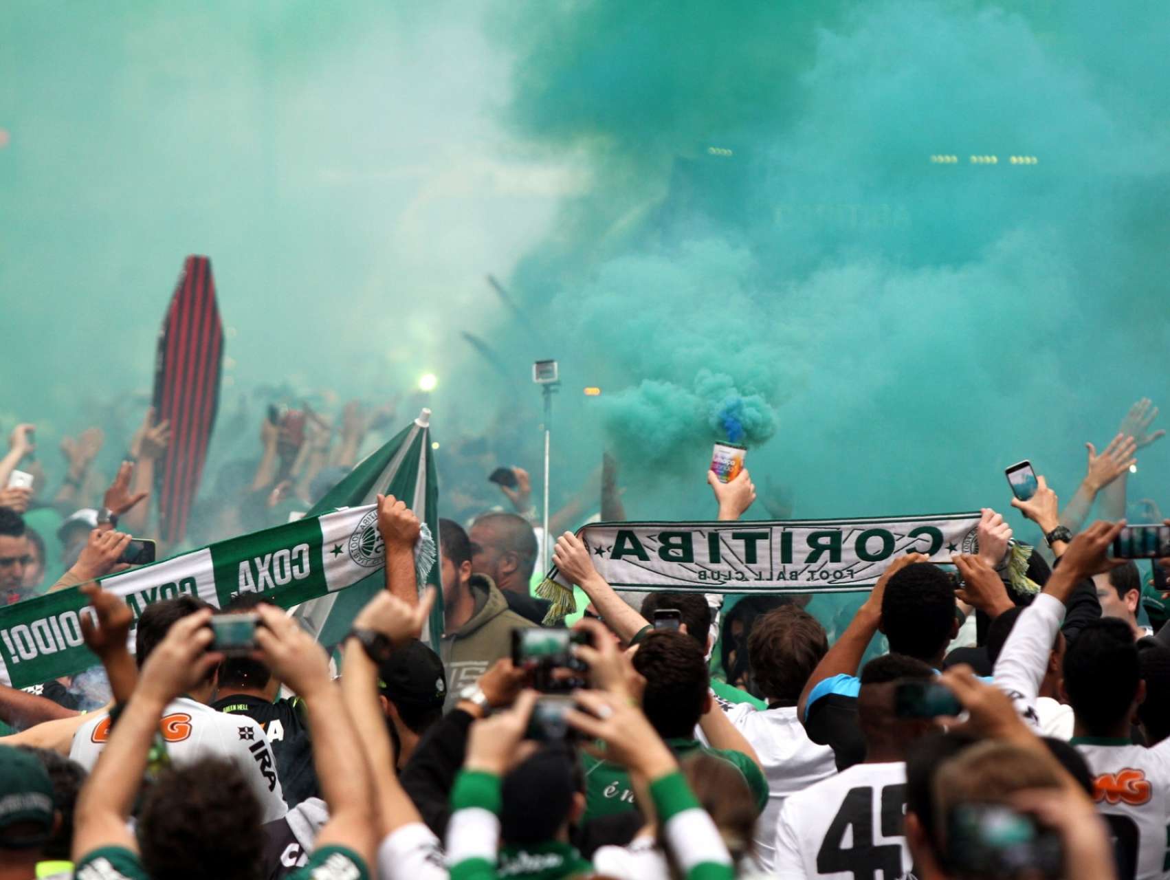 Recep��o em verde e branco